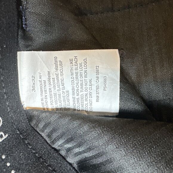 Perry Ellis Portfolio Luxe Men's Dress Pants 36x32 Flex Classic Fit Blue - Picture 3 of 4